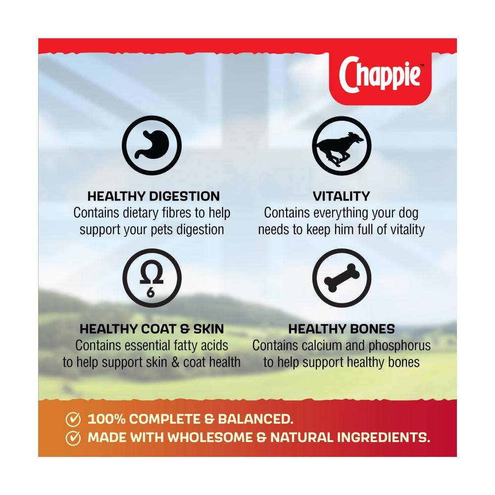 Chappie Wet Dog Food Tins | Mixed Flavour (24 x 412g) | Original & Chicken