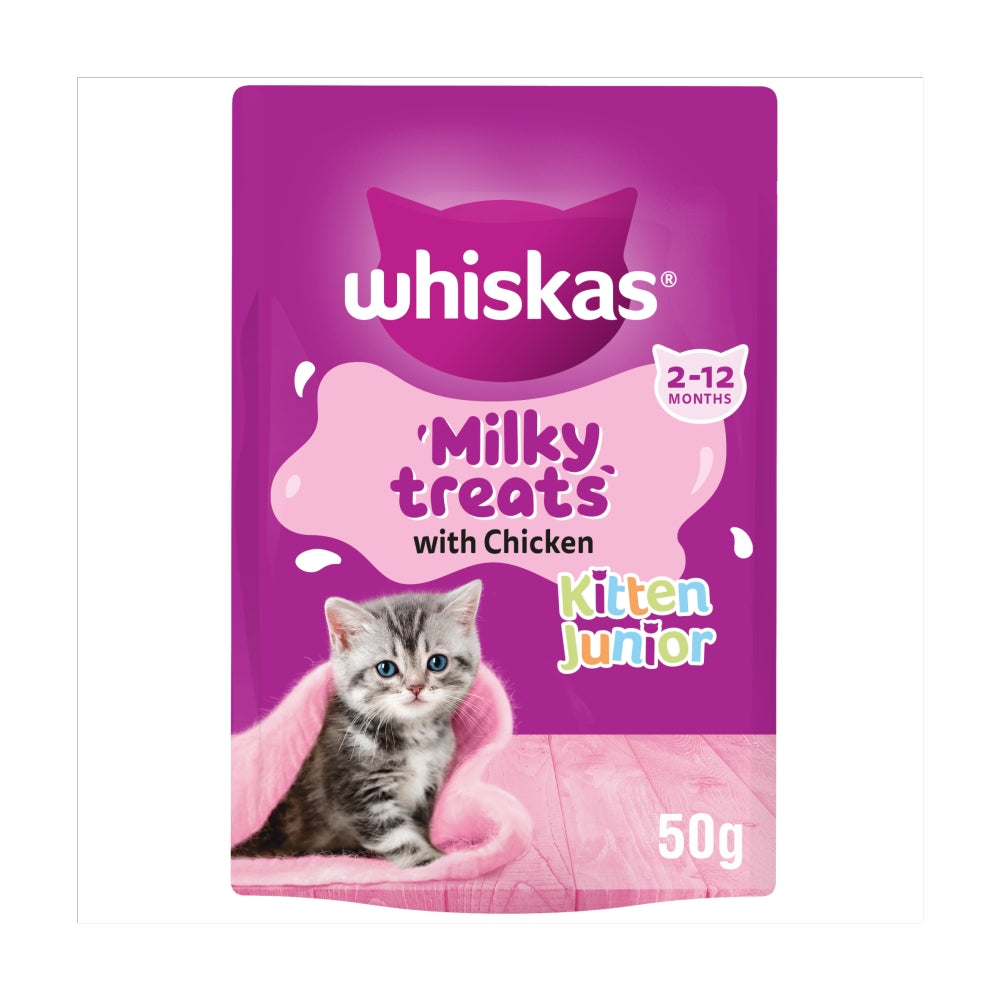 Whiskas Milky Treats for Kittens 50g | Calcium-Rich Cat Rewards