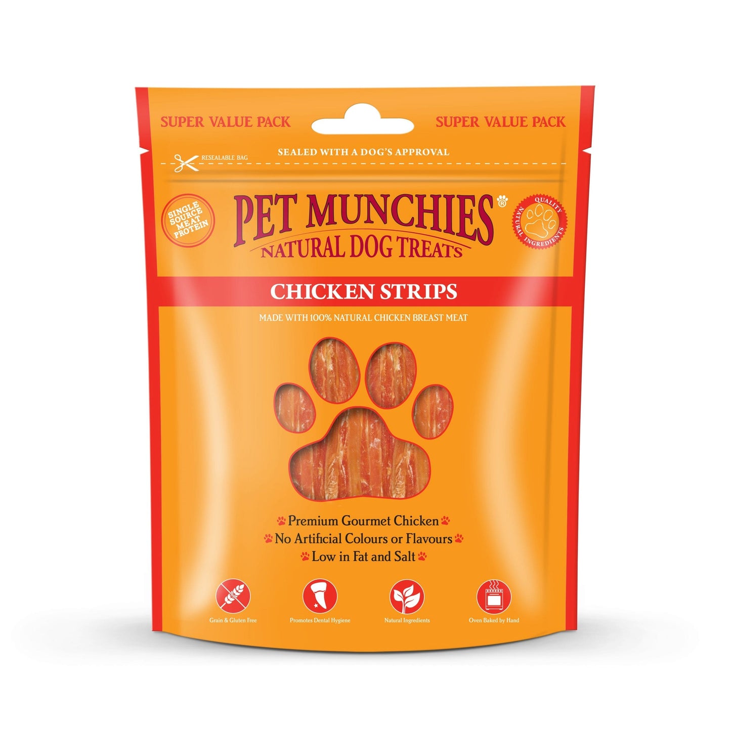 Pet Munchies | Hypoallergenic Meaty Dog Treats | Chicken Strips - 320g