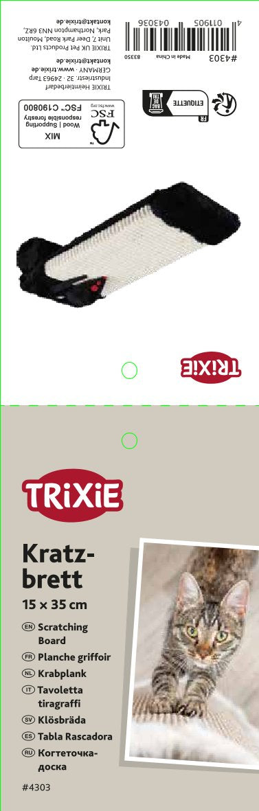 Trixie Scratching Board on a Roll with Toy Mouse | Cat Scratcher | Furniture Protector