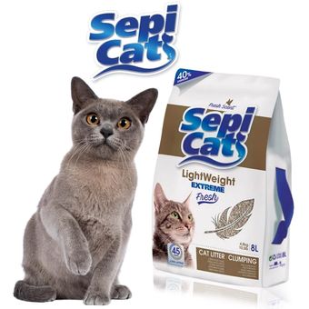 Sepicat | Extreme Fresh | Lightweight Clumping Clay Cat Litter - 8L