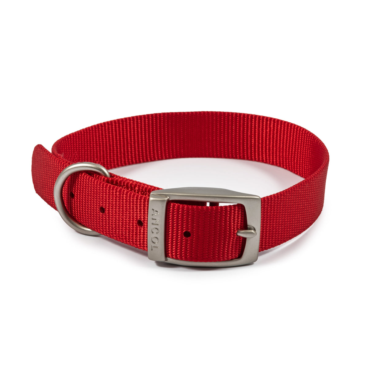 Ancol Viva Nylon Dog Collar | Strong & Durable Red Collar