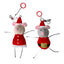 Mr & Mrs Santa Mouse Door Hanger | Pair of Christmas Cat Toys by Happy Pet
