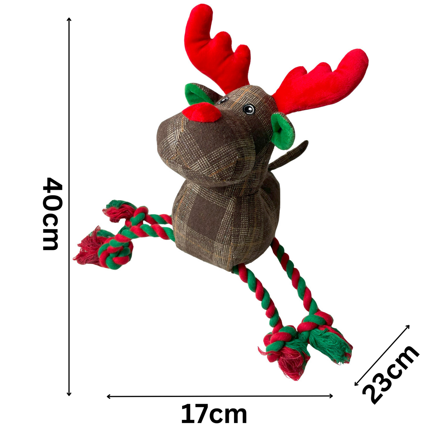 Christmas Ropee Reindeer | Festive Rope Dog Toy by Happy Pet