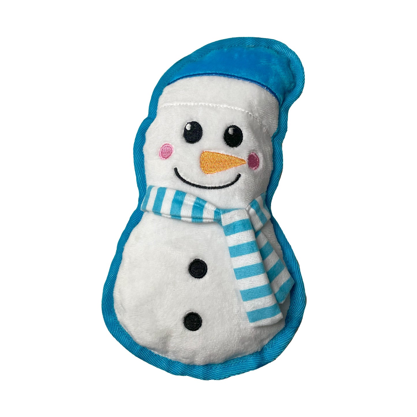 Snowman Flat Squeaker | Christmas Dog Toy by Happy Pet