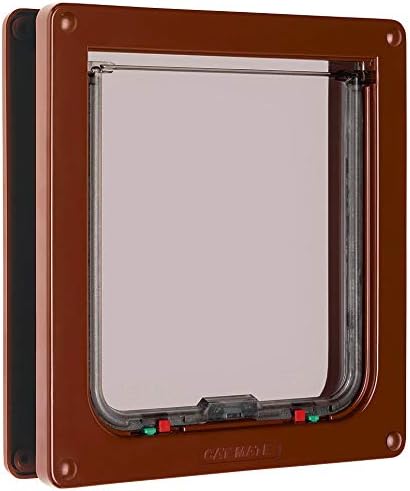 Brown cat flap