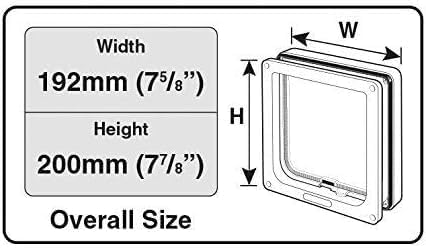 Cat Mate Lockable Cat Flap – Brown  Secure Slide Lock  Ideal for Thin Panel Doors