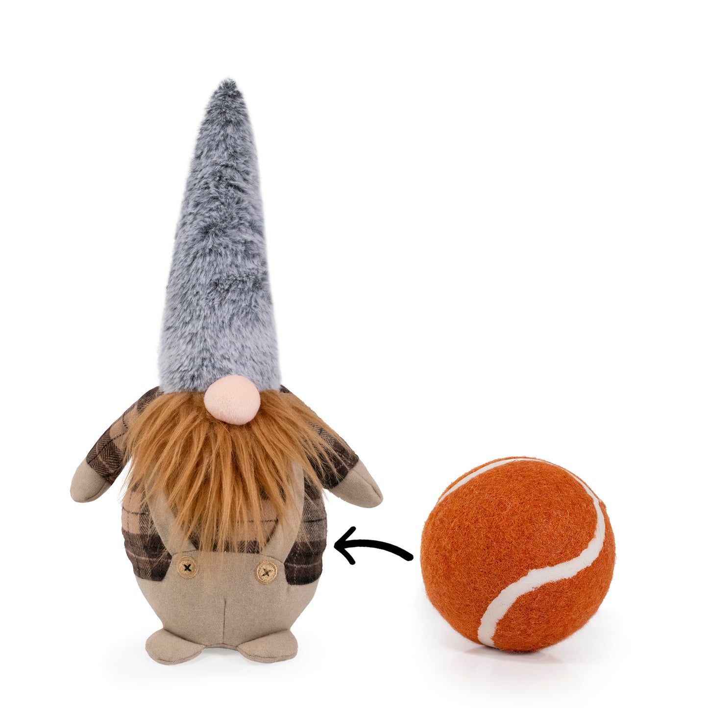 Gerard Gonk | Dog Christmas Plush & Tennis Ball Toy by Cupid & Comet