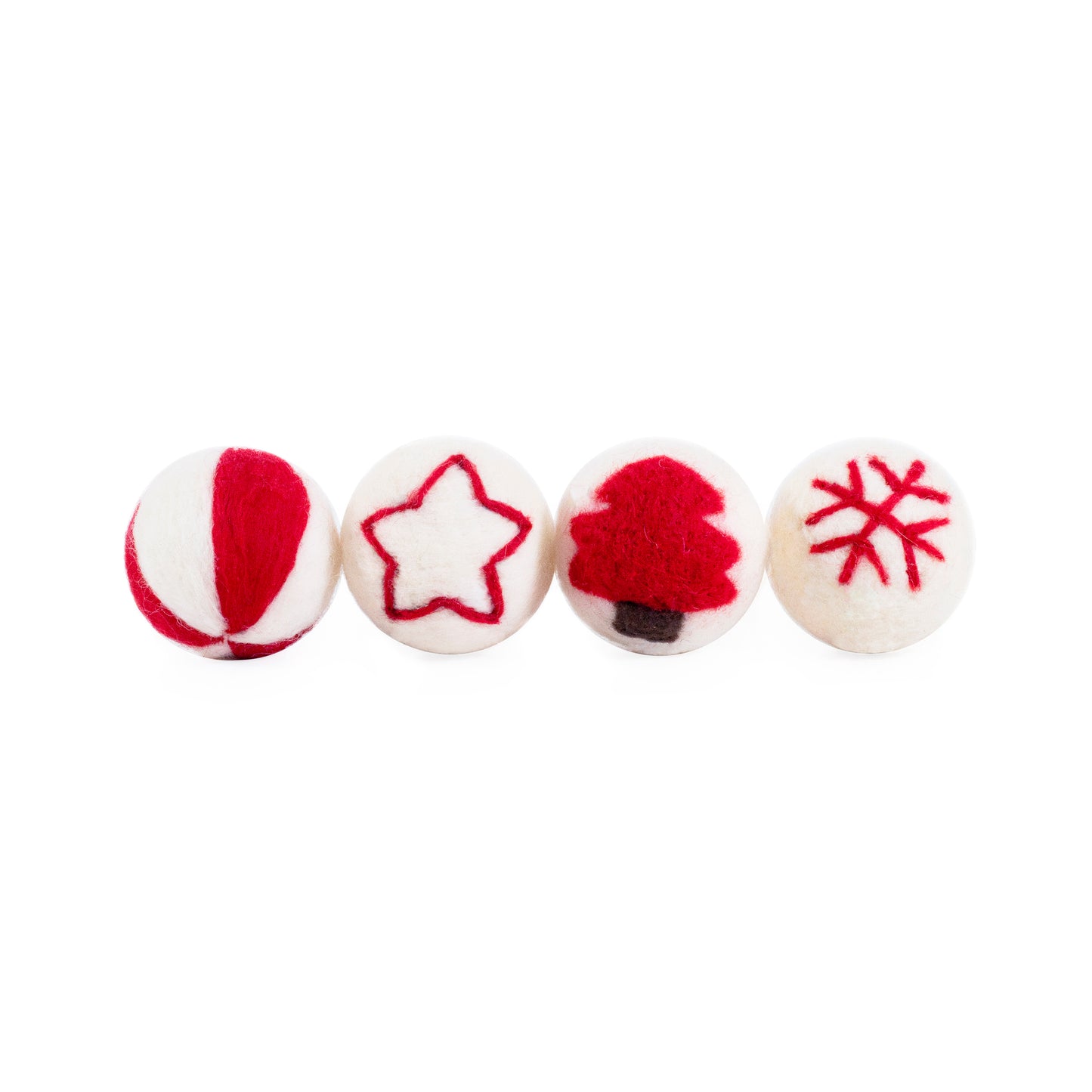 Cat Wool Balls | Festive Christmas Toy Gift Pack by Cupid & Comet