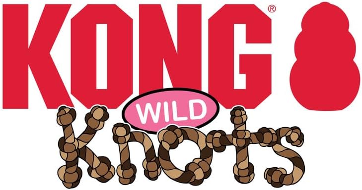 KONG Wild Knots Jumbo Bear Dog Toy | Squeaker & Knotted Rope
