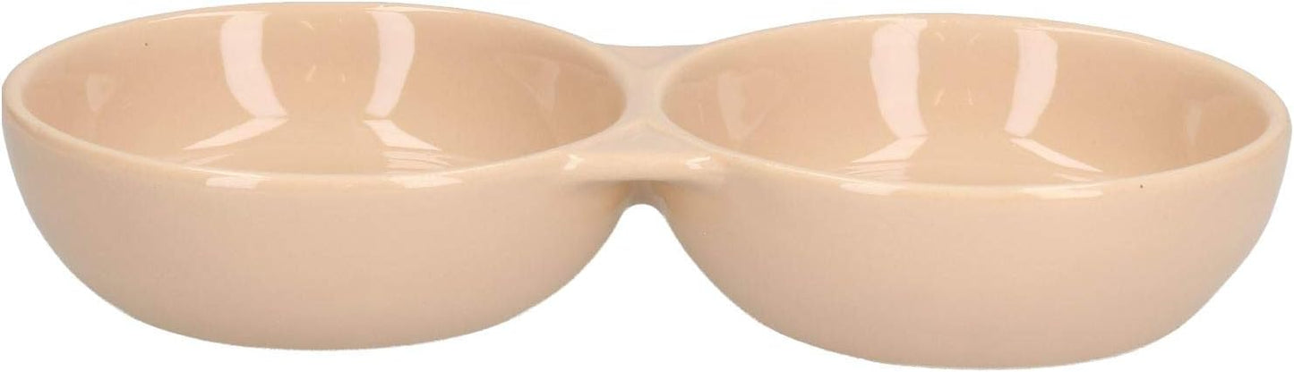 Rosewood Naturals| Small Pet Feeding | Ceramic Stonewear Twin Bowl