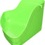 Green plastic litter tray on a white background