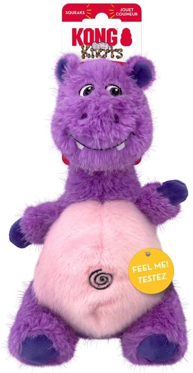 KONG Knots Belly Hippo | Rope Core Plush Dog Toy