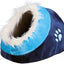 Trixie Minou Cat & Small Dog Bed Dark Blue/Blue 35x26x41cm | Cosy Pet Sleeping Retreat