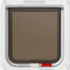 Cat Mate pet door with a brown flap on a white background