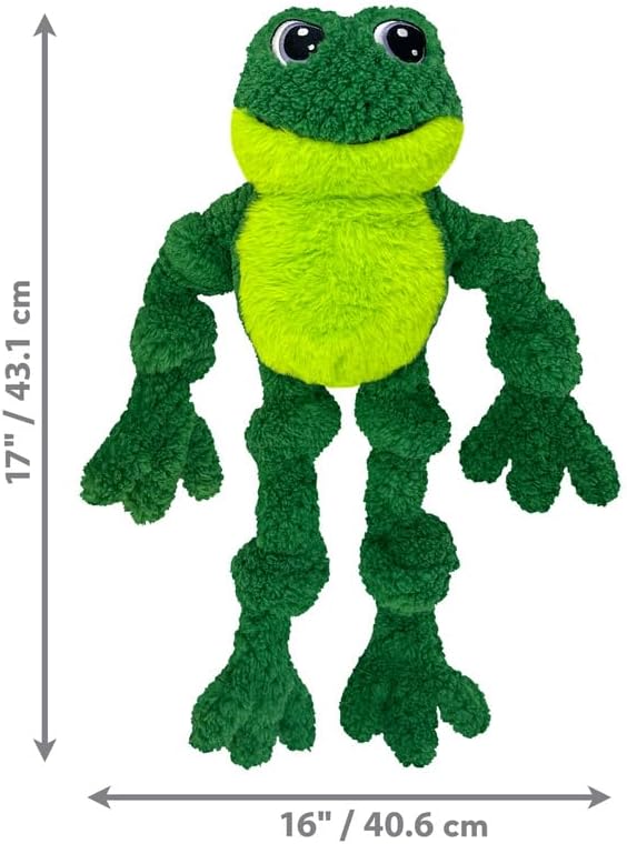 KONG Knots Frog Dog Toy | Durable Plush with Knotted Rope for Large & Extra Large Dogs
