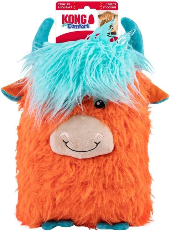 KONG | Comfort Jumbo Highland Cow | Extra Large Dog Toy