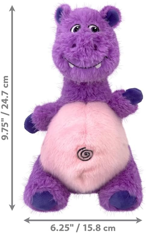 KONG Knots Belly Hippo | Rope Core Plush Dog Toy