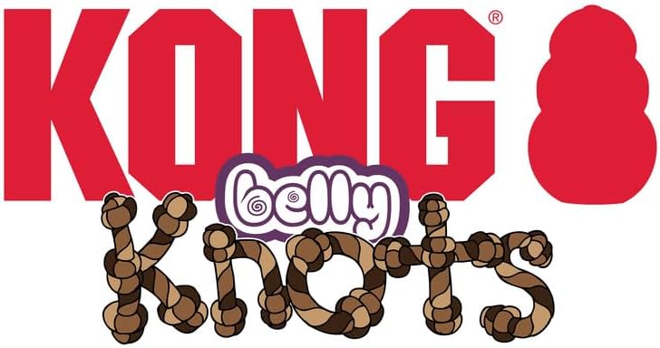 KONG Knots Belly Hippo | Rope Core Plush Dog Toy