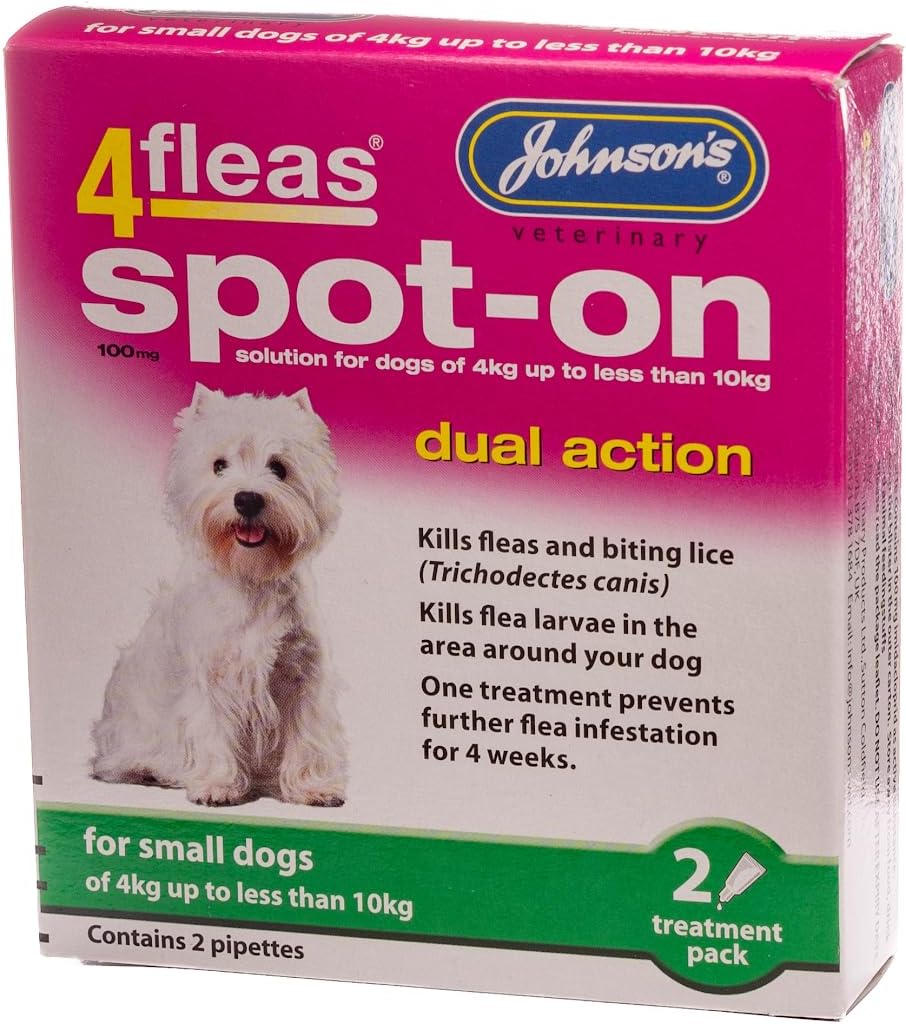 Johnson's 4Fleas | Dog Dual Action Flea & Lice | Spot On Treatment
