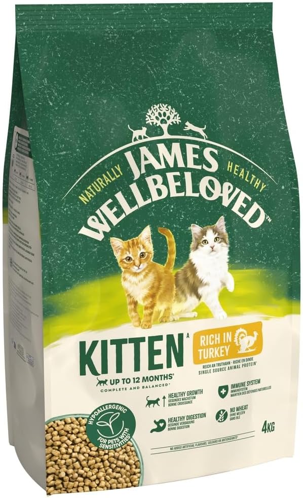 Short Dated James Wellbeloved Kitten Food Rich in Turkey 4kg