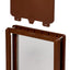 Brown pet door frame on a white background