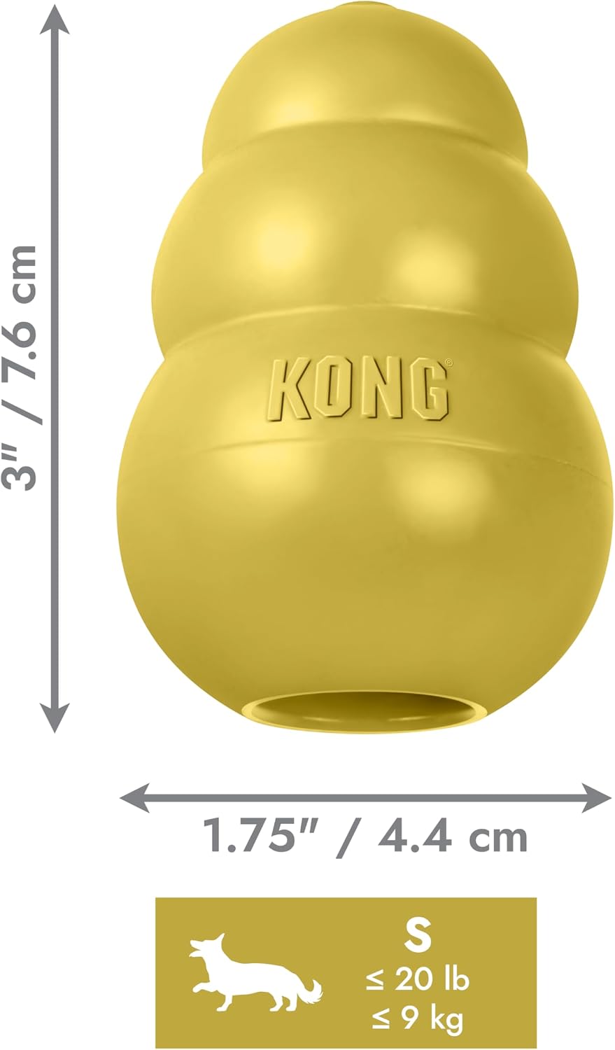 KONG Classic Limited Edition GOLD | 50th Anniversary Enrichment Dog Toy