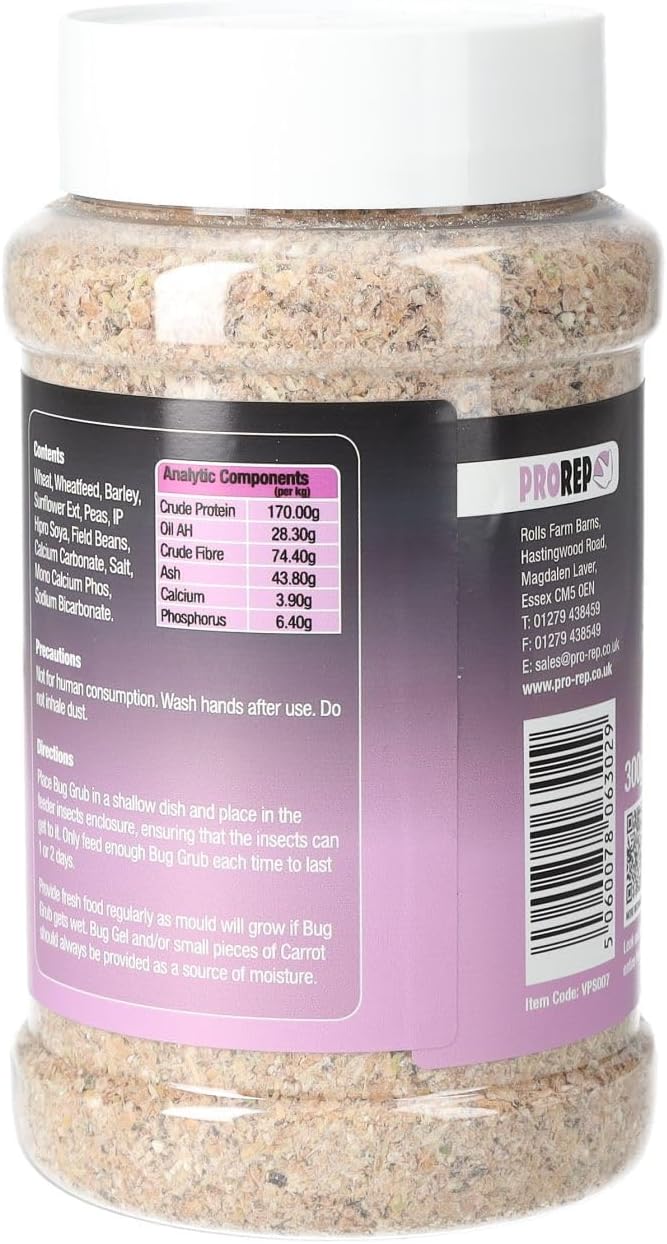 ProRep Bug Grub Jar 300g | Livefood Insect Gut-Loading Food | Ireland & UK
