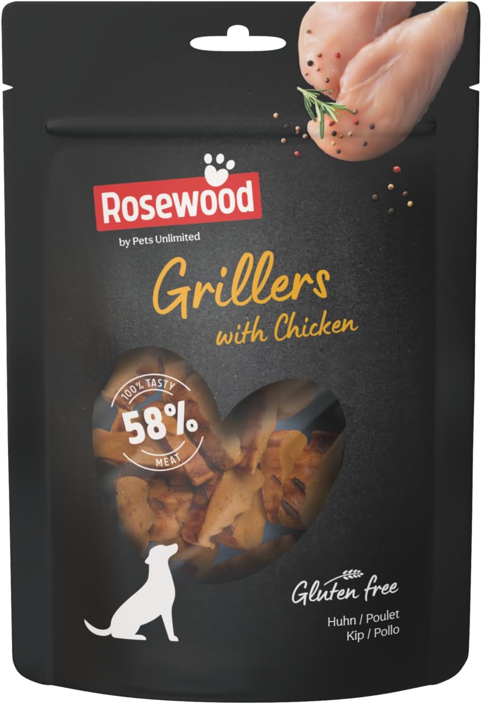 Rosewood Chewy Meat Grillers | Natural Dog Treats (Chicken & Duck)