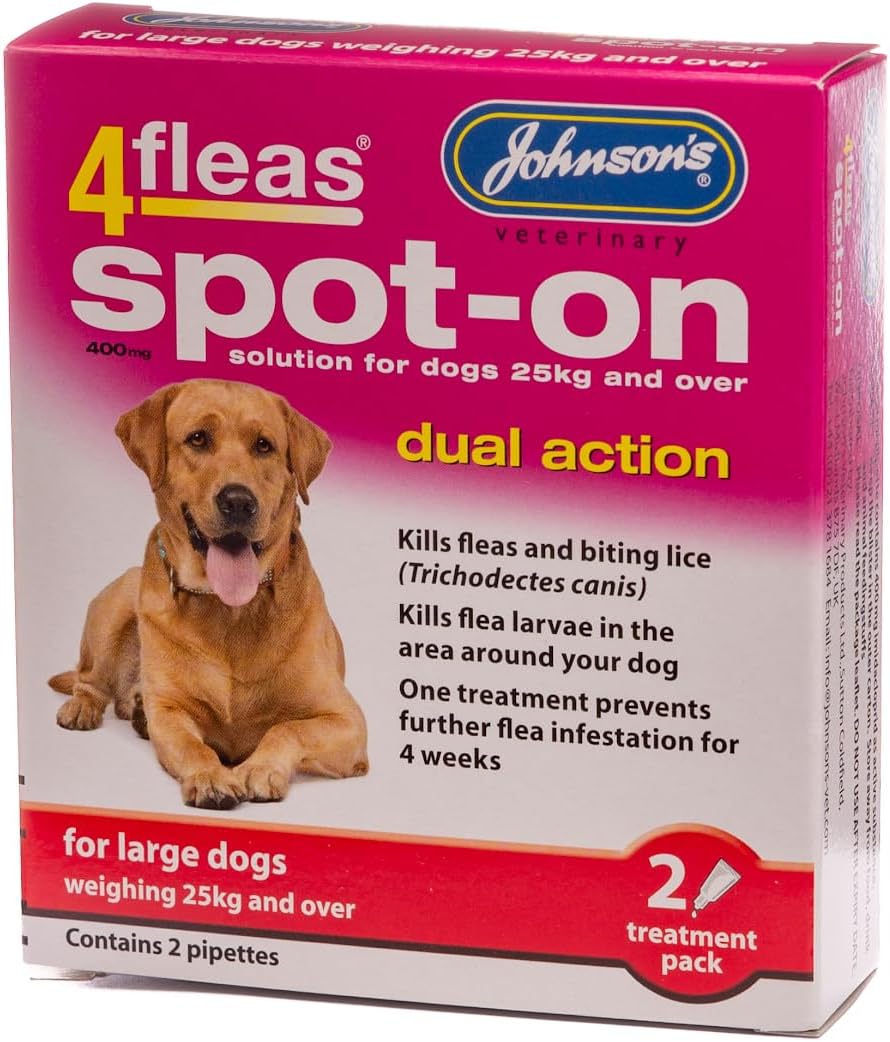 Johnson's 4Fleas | Dog Dual Action Flea & Lice | Spot On Treatment