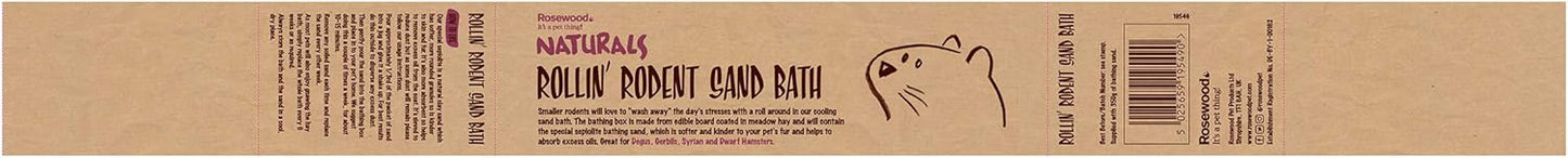 Rosewood | Small Pet Toy | Rollin' Rodents Edible Sand Bath