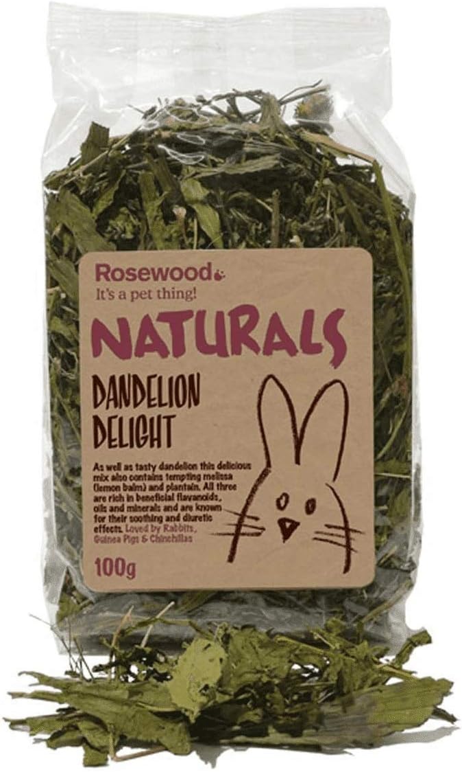 Rosewood Naturals Dandelion Treat Mix – Natural Foraging Blend for Small Pets (100g)
