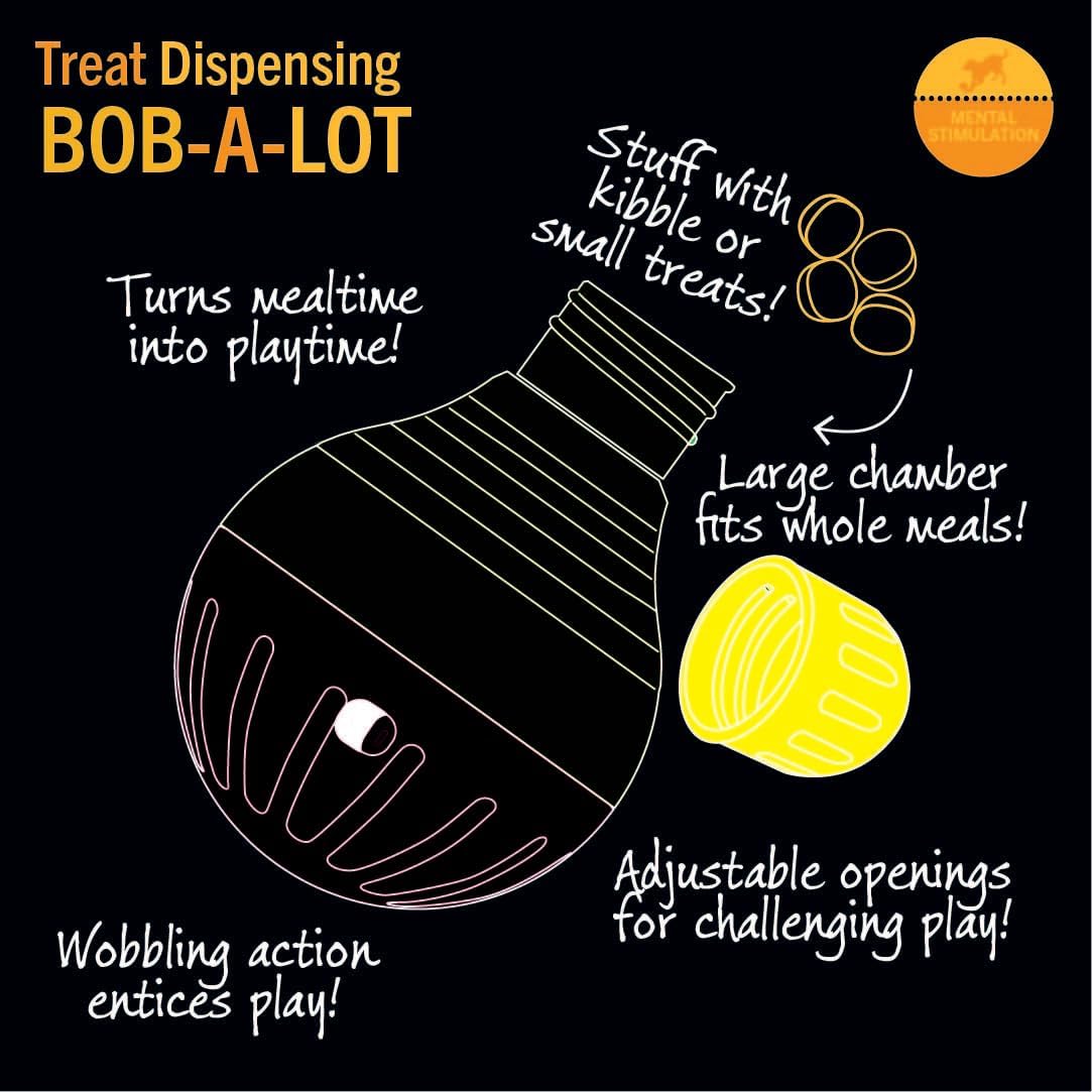 Starmark | Interactive Dog Treat Dispenser Toy | Bob-a-Lot