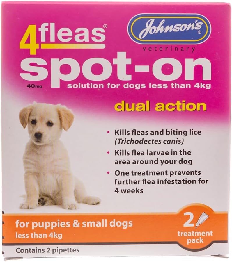 Johnson's 4Fleas | Dog Dual Action Flea & Lice | Spot On Treatment