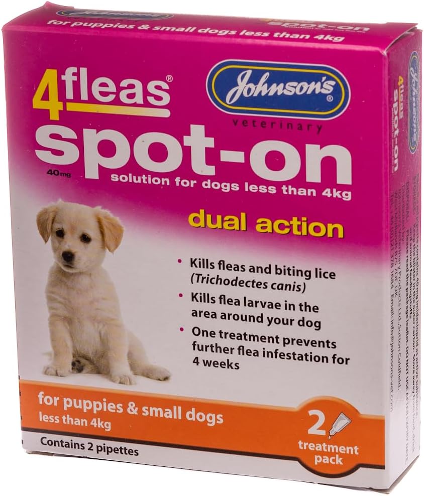 Johnson's 4Fleas | Dog Dual Action Flea & Lice | Spot On Treatment
