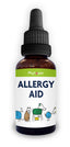 A bottle of Phytopet Allergy Aid herbal remedy for pets with a dropper cap.