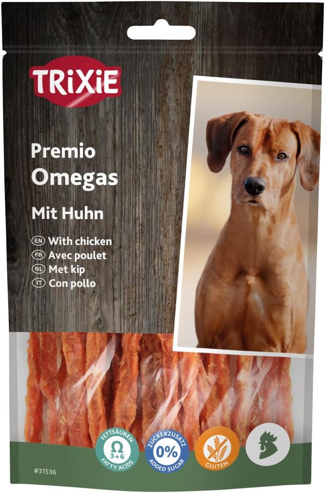 Premio Omega Stripes Natural Gluten Free Meaty Dog Treats by Trixie - 100g