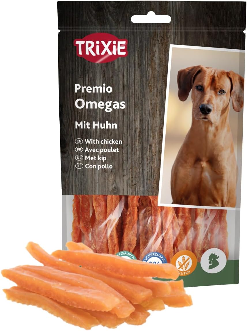 Premio Omega Stripes Natural Gluten Free Meaty Dog Treats by Trixie - 100g