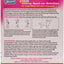 The back of a Johnson & Johnson 4mg/0.04mg Spot-on Solution package leaflet for dogs, showing directions, warnings, and precautions in black text on a white background with a pink header.