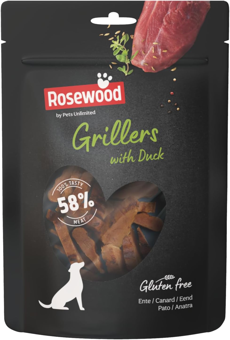 Rosewood Chewy Meat Grillers | Natural Dog Treats (Chicken & Duck)
