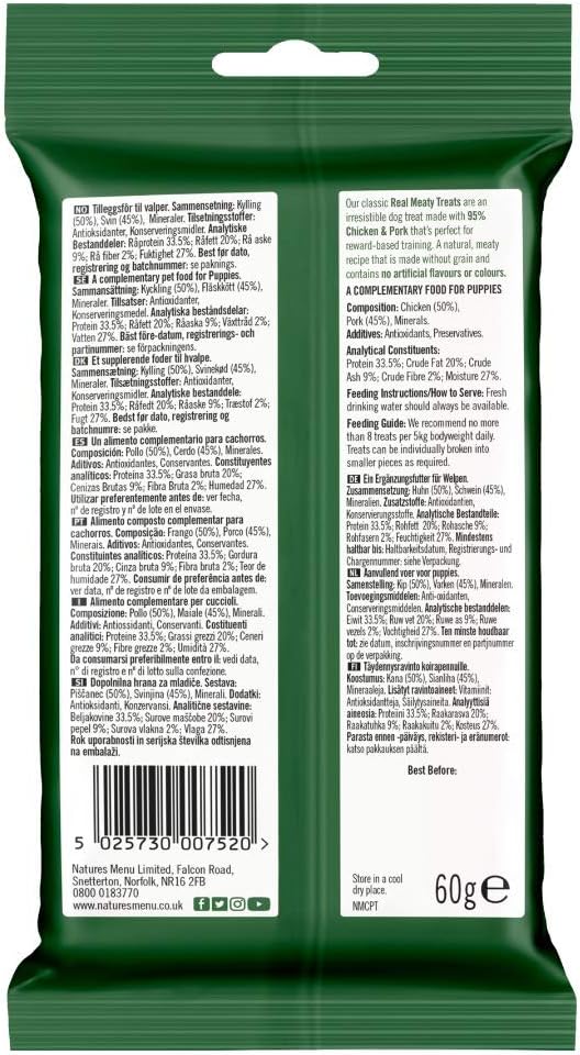 Green package with text and a barcode on a white background