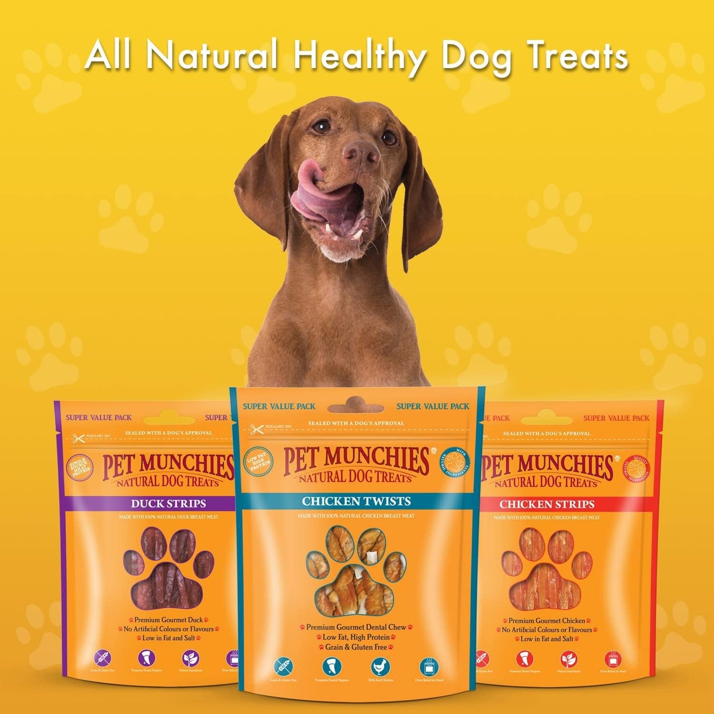 Pet Munchies Gourmet Dental Twist Dog Treats Chicken or Duck