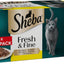 SHEBA Fresh & Fine Cat Food Pouches Poultry in Gravy 50x50g | Complete Wet Food for Adult Cats