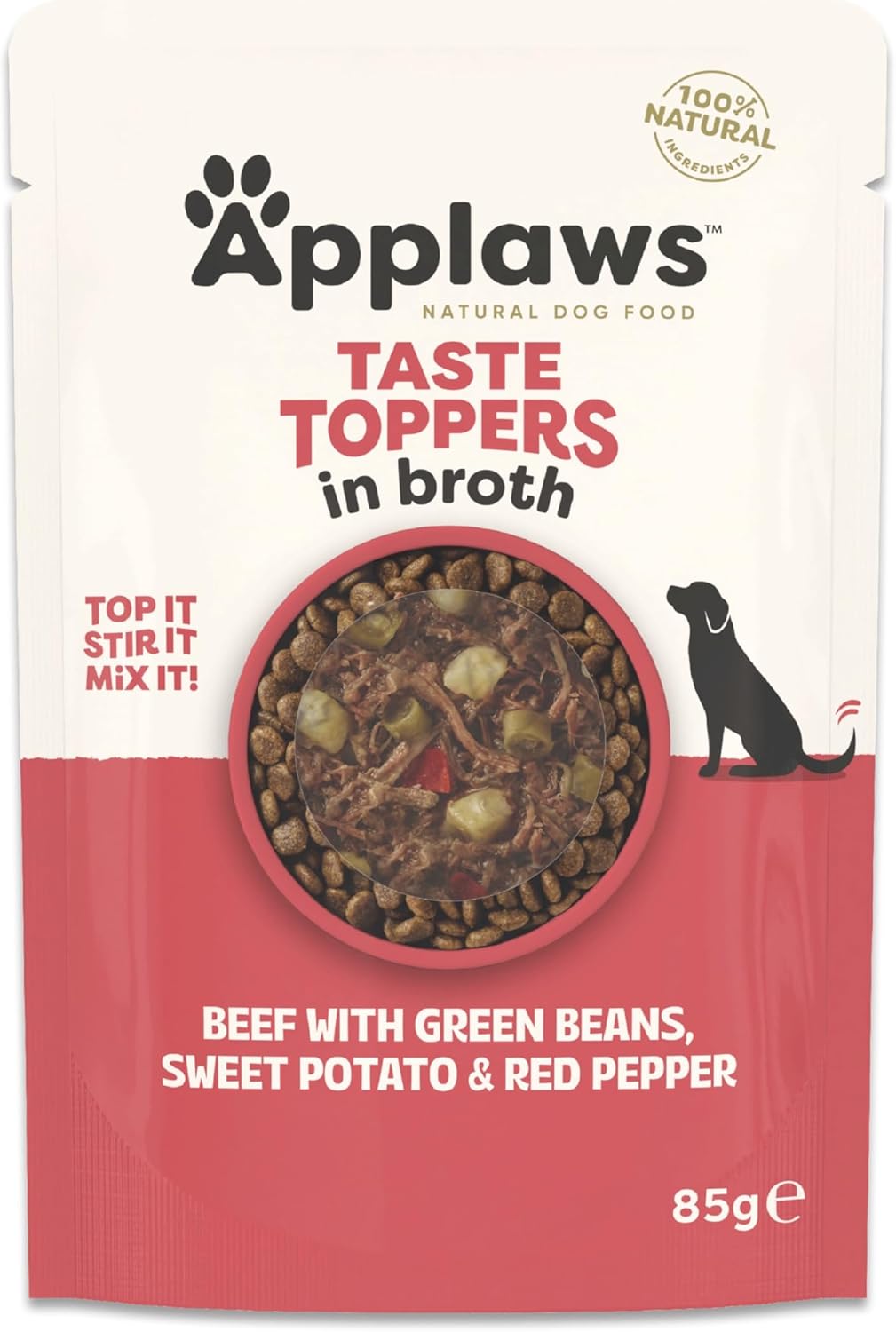 Applaws Beef with Green Beans, Sweet Potato & Red Pepper Broth Topper Dog Wet Food 85g