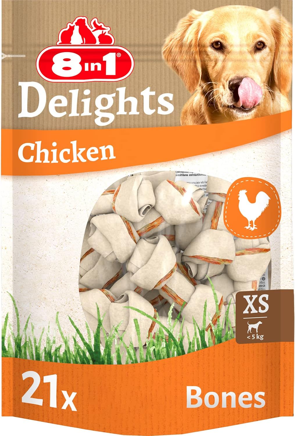 Chicken and hide dog treats package of 21