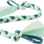 Braided dog toy with a knotted design on a white background
