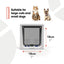 Cat Mate 4-Way Locking Large Cat Flap (221) For Large Cats & Small Dogs White Secure Double Lock Silent & Draught Proof