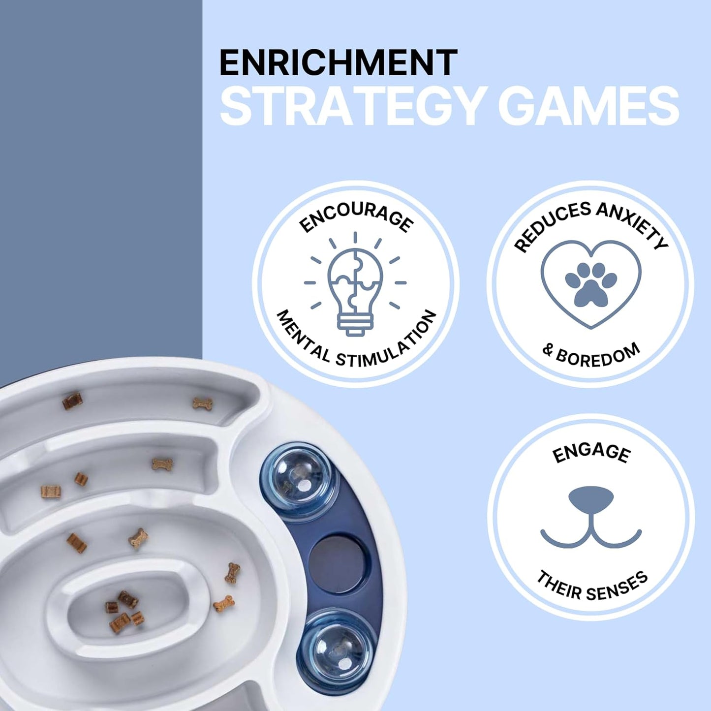 Trixie Activity Slide & Feed Puzzle Game (Level 1) | Slow Feed Bowl for Dogs & Cats