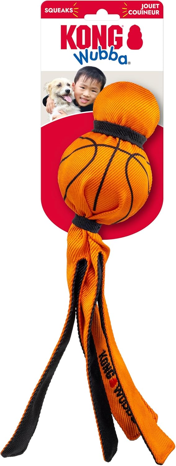 KONG Wubba Sport Large Dog Toy - Football or Basketball