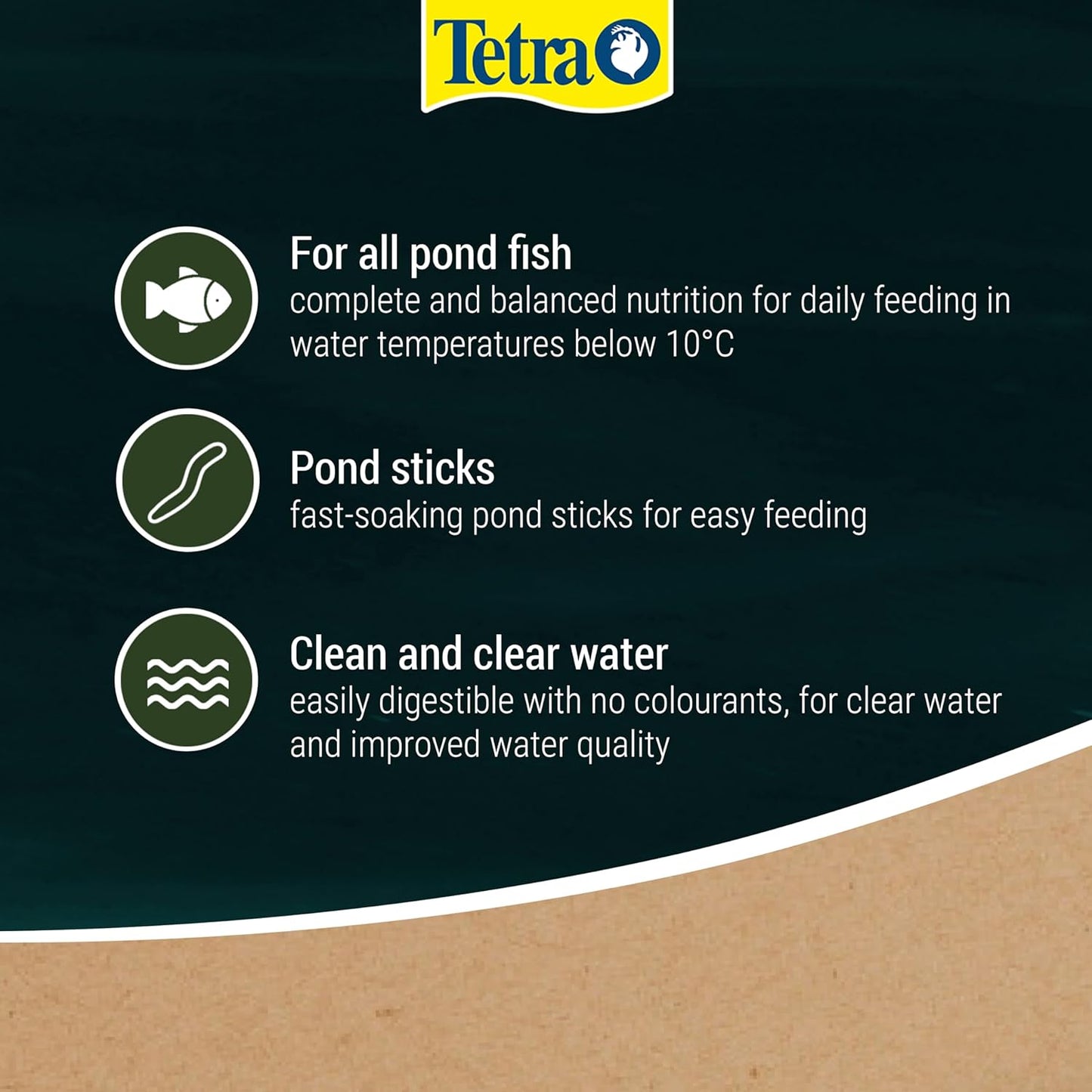 Tetra Pond Wheatgerm Sticks 200g | Highly Digestible Pond Fish Food